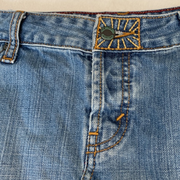 LEVI’S Button Fly Floral Embroidered Denim Mini Skirt - Picture 7 of 16